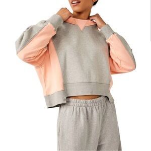 FP Movement Intercept Colorblock Pullover, Heather Grey Melon, XS